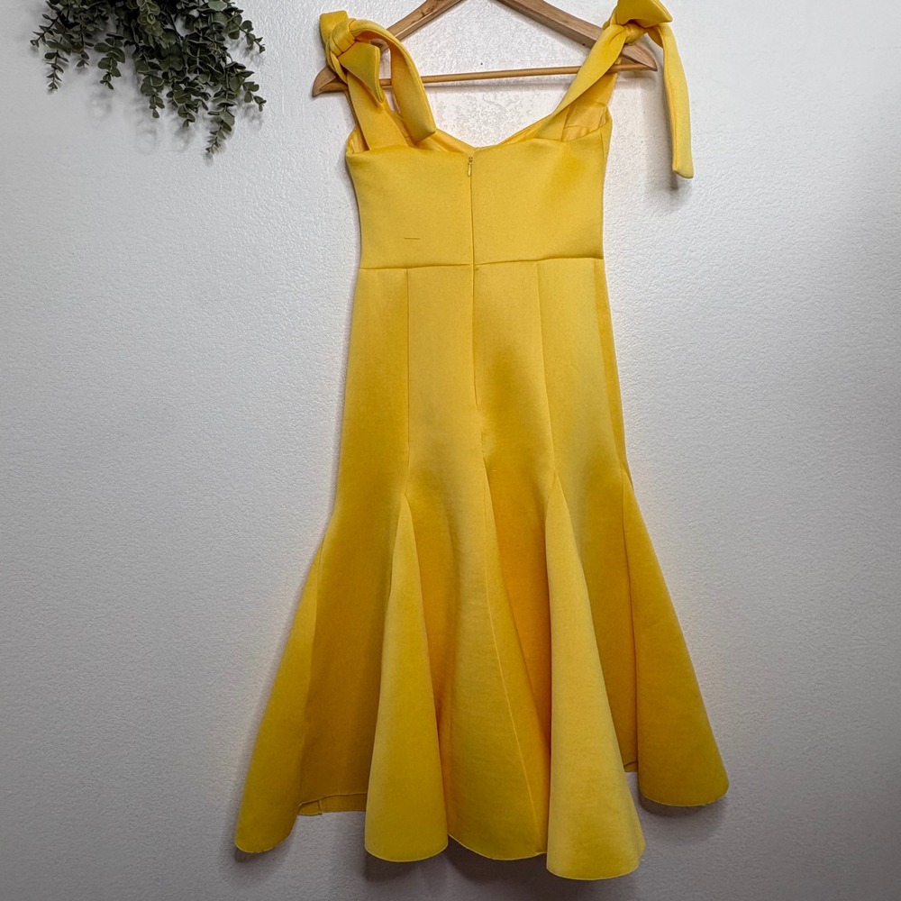 ASOS Yellow Midi Dress with Tie Straps - Picture 3 of 13